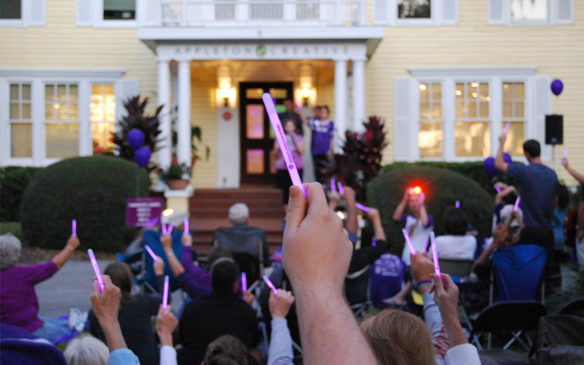 Community glowstick event