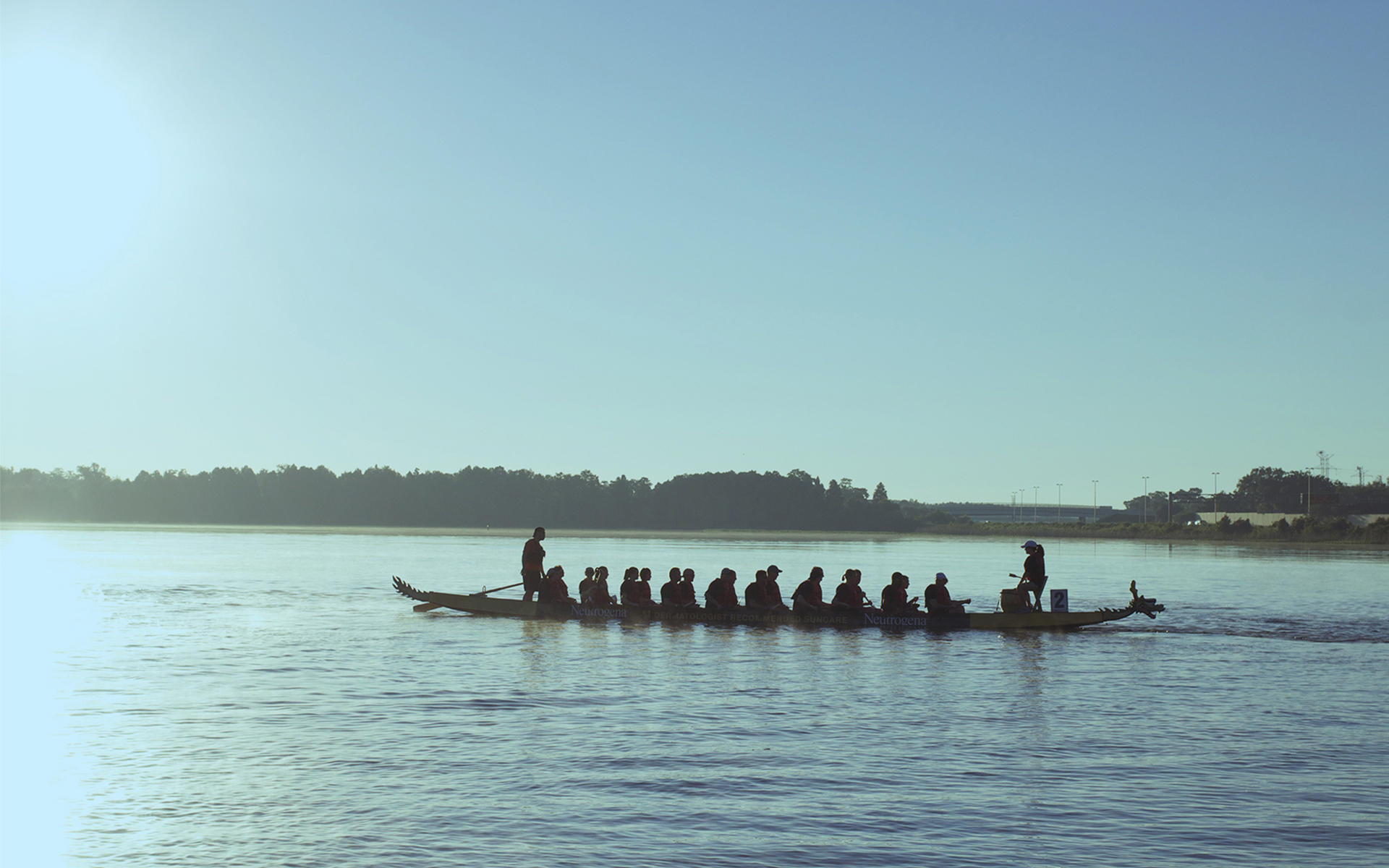 Opportunity hero shot of dragon boat on water