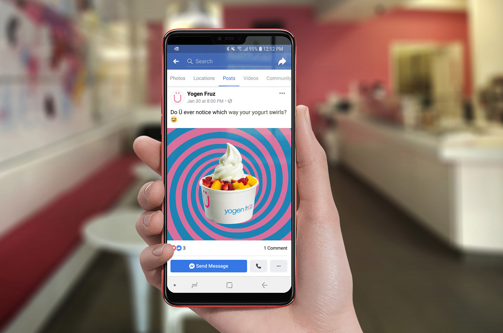 Yogen Fruz Facebook Post