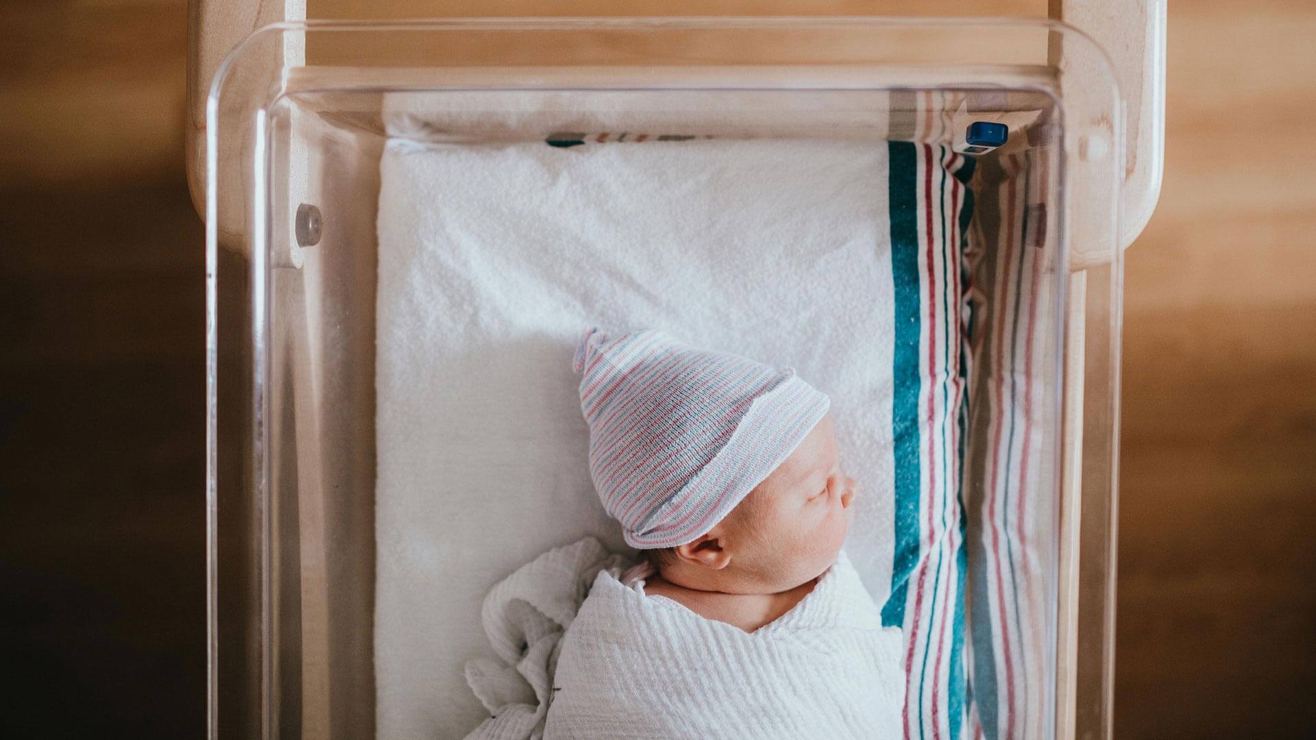 newborn in a healthcare facility