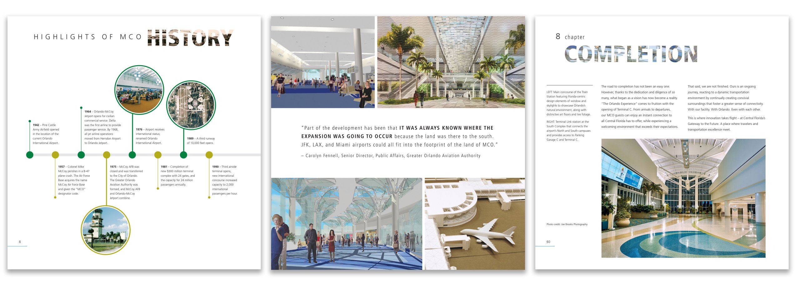 inside of Orlando International Airport "Beyond The Experience" book designed by Appleton